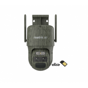 Reolink TrackMix Series G770 Camo+SIM akkukäyttöinen 8MP PTZ Auto Tracking AI kamera ulkokäyttöön (TrackMix LTE maastokuvioitu)